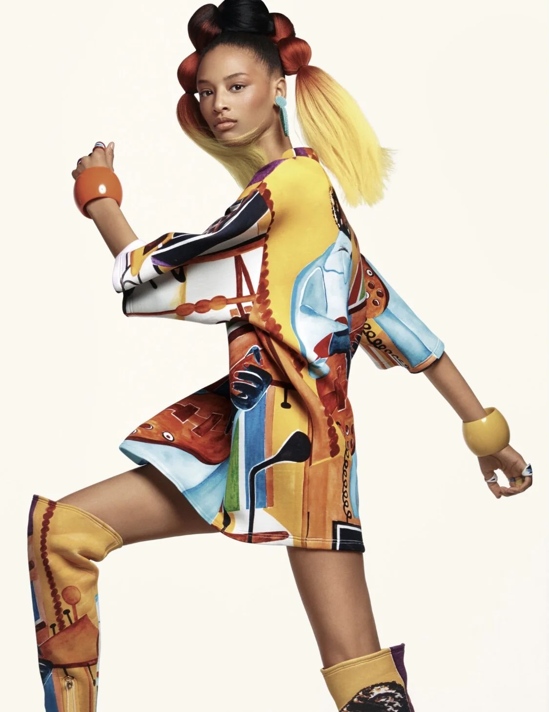 Achenrin, Janaye, Mona + Precious Being Joyful Vogue UK April